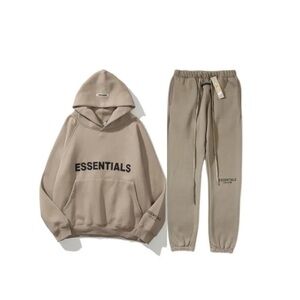 FEAR OF GOD Sweatshirt Set ESSENTIALS Lettered Fleece Hoodie Set